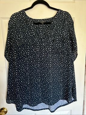 🖤TORRID🖤 Navy Blue Heart-Print Tunic Top